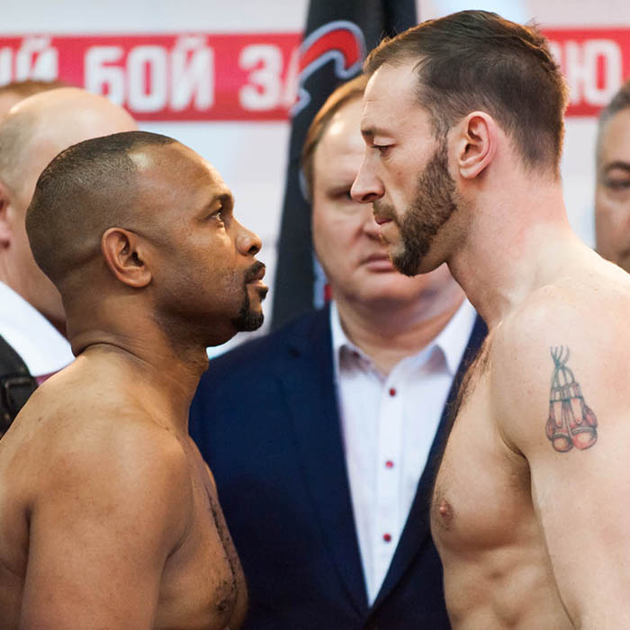 Рой Джонс мл. и Энцо Маккаринелли - церемония взвешивания фото видео отчёт